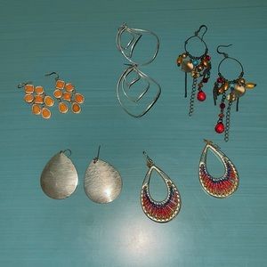 5 Pairs of Statement Earrings